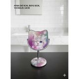 Mikasso Masa Üstü Makyaj Aynası | El Aynası |ayarlanabilir Kare Makeup Mirror Flamingo 8X8X14 Cam Pembe Maky - Çok Renkli
