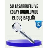 Mikasso Masaj ve Yağmur Modlu Su Tasarruflu Duş Başlığı Plastik Çok Renkli