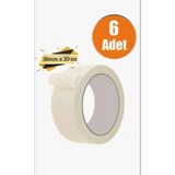 Mikasso Maskeleme Bandı 36MM x 20 Metre 6'lı Paket
