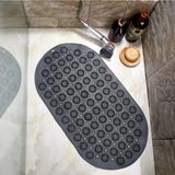 Mikasso Massage Bath Math Banyo & Duş Kaydırmazı Antrasit Rengi Masajlı Model Banyo Paspası Kauçuk Gri Belir - Çok Renkli