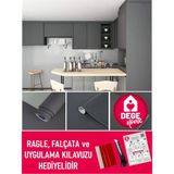 Mikasso Mat Antrasit Gri Yapışkanlı Folyo, 122 Cm. Mutfak, Banyo, Tezgah, Duvar, Dolap ve Masa Kaplama Gri - Çok Renkli