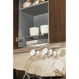 Mikasso Mat Gümüş Dolap Içi Düzenleyici Tel Raf Fincan Tabak Kase Organizer Paslanmaz Metal Metal Gümüş - Çok Renkli