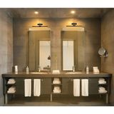 Mikasso Mat Siyah Gün Işığı (Sarı) Banyo Duvar Ayna Tablo Aydınlatması Flüt Aplik Kuğu Aplik Ledli Aplik Met - Çok Renkli