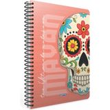 Mikasso Mayan A4 80 Yaprak Spitalli Karton Kapaklı Çizgili Defter Karton Spiralli Çizgili Orta Boy Beyaz Oku - Çok Renkli