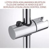 Mikasso Mazzıdağ Yapı Sürgülü Duşlar Için Ayarlanabilir Duş Mafsalı 22 mm New Store 1133631 Plastik