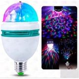 Mikasso MB Renkli Disko Ampülü Hareketli 360 Derece Dönen Disco Topu LED Disko Dönen Ampul Beyaz - Çok Renkli