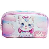 Mikasso Me Team Iki Bölmeli Kedi Baskılı Kalemlik - Kız Çocuk - 25253 Tekstil Çok Renkli