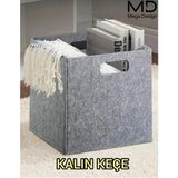 Mikasso Mega Design Kalın Keçe Organizer Dolap Içi Düzenleyici 30 x 30 x 30 cm Keçe Gri 30 x 30 Tr