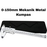 Mikasso Mekanik Kumpas 0-150MM Metal Ölçü Kumpası Plastik Kutulu - Çok Renkli