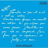 Mikasso Mektup Yazısı Deseni Stencil Şablon ST5096 20X20 cm - Çok Renkli
