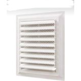 Mikasso Menfez Plastik Banyo Wc Havalandırma Menfezi Yüzeysel Hareketli Panjur 40X40 cm Ayarlı Plastik