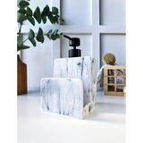 Mikasso Mermer Desenli Sabunluk ve Süngerlik Seti Soap/spongle Poliresin Gri - Çok Renkli