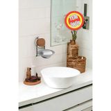 Mikasso Metal Ahşap Desenli Duvara Yapışabilen Lüx Sabunluk MGK-713W FMA629130 - Krom Metal Bej - Çok Renkli