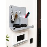 Mikasso Metal Anahtarlık Askısı - Duvar Tipi Askılık - Düzenleyici - Anahtar Organizer Metal Gri - Çok Renkli