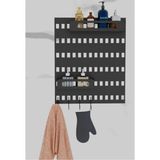 Mikasso Metal Duvar Panosu Banyo Duvar Panosu Banyo Organizer ve Banyo Düzenleyici Metal Siyah - Çok Renkli