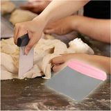 Mikasso Metal Hamur Kesici Spatula Plastik