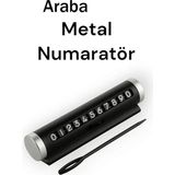 Mikasso Metal Kasa Numara Çevirmeli Ayarlı Araç Içi Telefon Numaratör Park Numarası Parkmatik Notluk Siyah - Çok Renkli