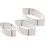 Mikasso Metal Kurabiye Kalıbı Oval 3lü Çelik