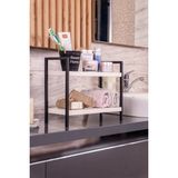 Mikasso Metal Masa Tezgah Üstü Düzenleyici Organizer Banyo Rafı Mdf Beyaz - Çok Renkli