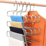 Mikasso Metal Pantalon Eşarp Dolap Içi Düzenleyici Pantolon Askısı 5 Katlı 1 Adet Metal Gümüş Tr