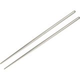 Mikasso Metal Paslanmaz Çelik Chopstick Çin Çubuğu Paslanmaz Çelik Gri