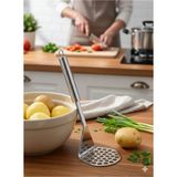 Mikasso Metal Patates Ezici Püre Yapıcı Pratik Kullanım Estetik Görünüm Patates Ezici Çelik