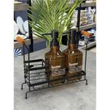 Mikasso Metal Standlı Sıvı Sabunluk Seti Siyah Metal Siyah - Çok Renkli