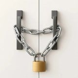 Mikasso Metal Zincir 40 Cm. Zincirli Kilit Dolap Yurt Spor Kilidi Asma Kilit - Çok Renkli