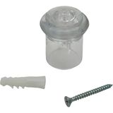 Mikasso Metali 5cm Plastik Şeffaf Yer Kapı Stoperi 2'li