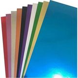 Mikasso Metalik (Aynalı) Karton, 25X35 Cm, 10 Renk Karışık Çok Renkli