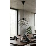 Mikasso Metalkafes Tasarım Vintage Endüstriyel Metal Kafes Çokgen Tekli Sarkıt Avize Cafe Ofis Restaurant A - Çok Renkli