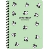 Mikasso Mickey Mouse 20X28 cm Çizgisiz 80 Yaprak Telli Defter Karton Kapak 60 gr Beyaz Kağıt Karton Spiralli - Çok Renkli