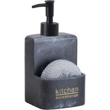 Mikasso Mien Polyresin 500 ml Seramik Mutfak Sıvı Sabunluk 56815 Seramik Siyah - Çok Renkli
