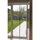 Mikasso Mıknatıslı Kapı Sinekliği 90X210 cm Cırtbantlı Siyah Tül Tül