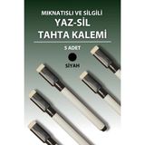 Mikasso Mıknatıslı Silgili Yaz-Sil Tahta Kalemi – Siyah Mürekkep, Ince Uç, Keçeli Planlayıcı Kalemi Altın - Çok Renkli