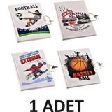 Mikasso Mikro Kaliteli Kilitli Hatıra Defter Karton Düz Çizgili Orta Boy Çok Renkli Not Defteri A5 60 Yaprak