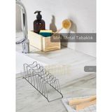 Mikasso Mini Boy Tezgah Üstü Tabaklık Paslanmaz Bulaşıklık Bpa Free Metal Bulaşık Sepeti Krom Metal Gri Ürün - Çok Renkli