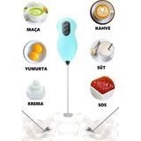 Mikasso Mini Mikser Kahve Süt Köpürtücü Karıştırıcı Cappucino Mixer Metal