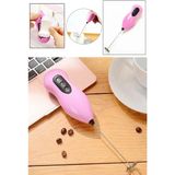 Mikasso Mini Mixer Kahve Süt Köpürtücü Karıştırıcı Cappucino Mikser Pembe Plastik