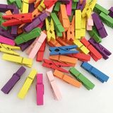 Mikasso Mini Renkli Mandal 2.5 cm Küçük Renkli Mandal 100 Adet Ahşap 2 Tr