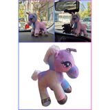 Mikasso Minik Boynuzlu At Yol Arkadaşın! 15 cm Sevimli Unicorn Pony Pelüş Araç Içi Torpido Aksesuar - Çok Renkli
