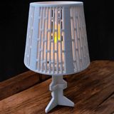 Mikasso Minimal Abajur Şeklinde Mumluk ( LED Tealight Mumlara Uygundur ) Plastik Beyaz - Çok Renkli