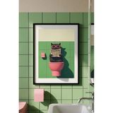 Mikasso Minimalist Siyah Çerçeveli Poster Tablo - 20X30 Dijital Baskı CER11 Pleksi Çok Renkli Çerçeveli