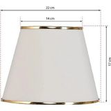 Mikasso Minimalist Small Abajur Şapkası - Yedek Şapka - Abajur Başlığı -Kumaş Başlık Kumaş Bej - Çok Renkli