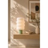 Mikasso Mira Premium Dekoratif Matcha Abajur Masa Lambası - 33CM - Modern Salon ve Sehpa Lambası Plastik Yeş - Çok Renkli