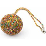 Mikasso Mix Taşlı Disco Topu Dikiz Aynası Süsü 5 cm Işıltılı Gösterişli Ayna Süsü - Çok Renkli