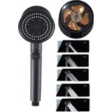 Mikasso Mobee Stop Start Düğmeli Su Tasarruflu 4 Modlu Filtreli Turbo Fanlı Yüksek Basınçlı Duş Başlığı Plas