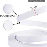 Mikasso Mobilya Kenar Bandı Ütü ile Yapışan Kenar Bandı 2 Metre Parlak Beyaz Renk Kendinden Tutkallı