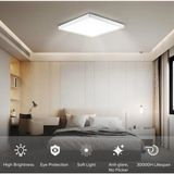 Mikasso Moder Tavana Sıfır 30X30 Kare LED Panel 6500K Beyaz Işık Ev Ofis Aydınlatma Armatürü Metal 1 E27 Bey - Çok Renkli