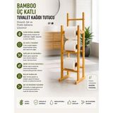 Mikasso Modern Ayaklı Bambu Tuvalet Kağıtlığı Bambu Bej - Çok Renkli